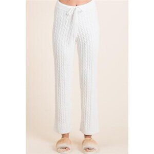 BiBi Cable-Knit High Waist Sweater Pants